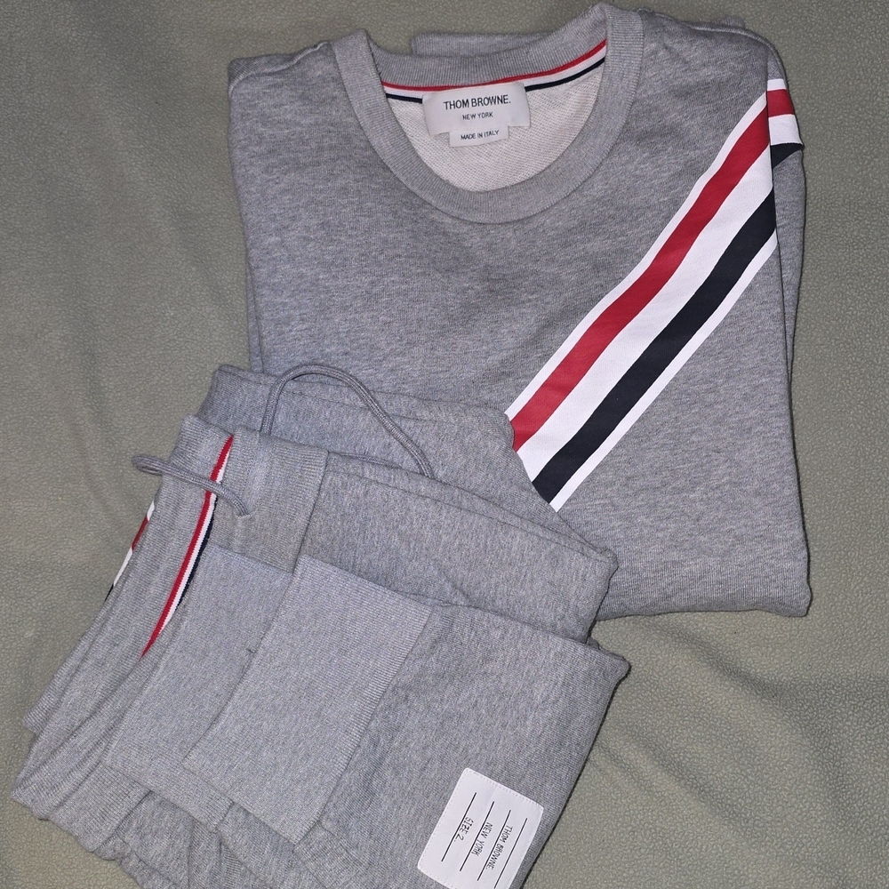 Gray Sweatshirt and Sweatpants Set